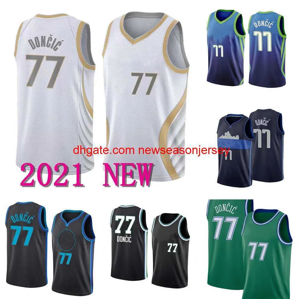 Stickerei benutzerdefinierte 2022 American Basketball Jerseys New Luka Doncic Mens Kristaps Porzingis Mesh Retro Dirk Nowitzki Youth Kids Purple Jersey