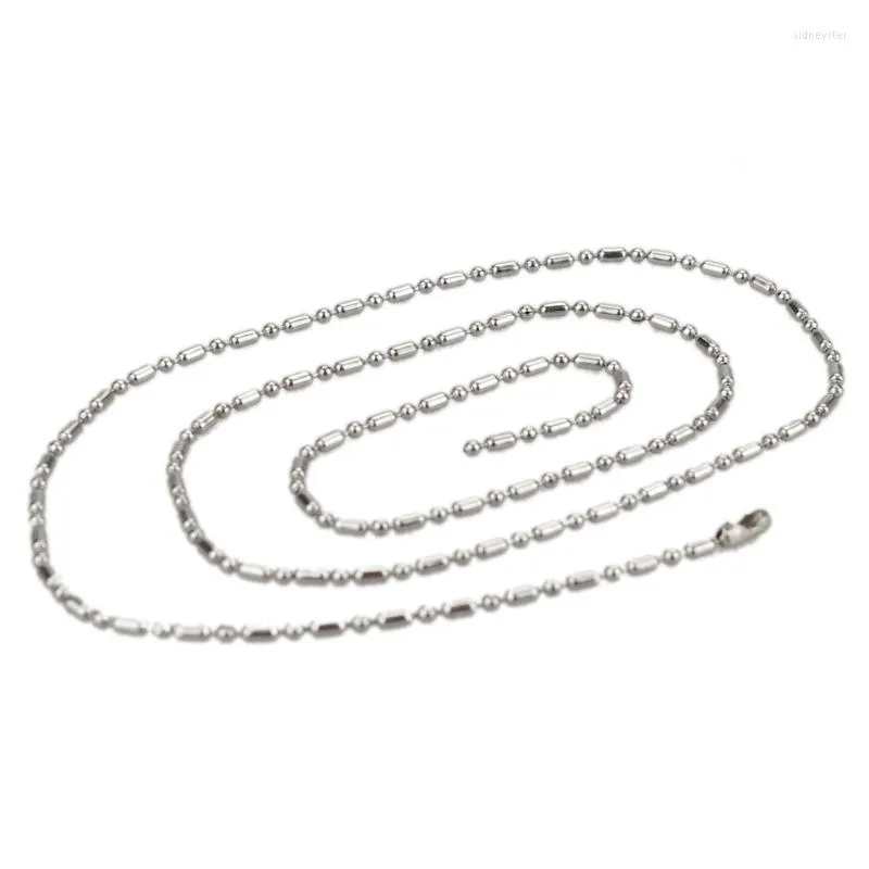 Цепочки ювелирные аксессуары 60 см. Цепное ожерелье для звена для женщин, ожерелья, серебряный цвет никогда не исчезает hzb054