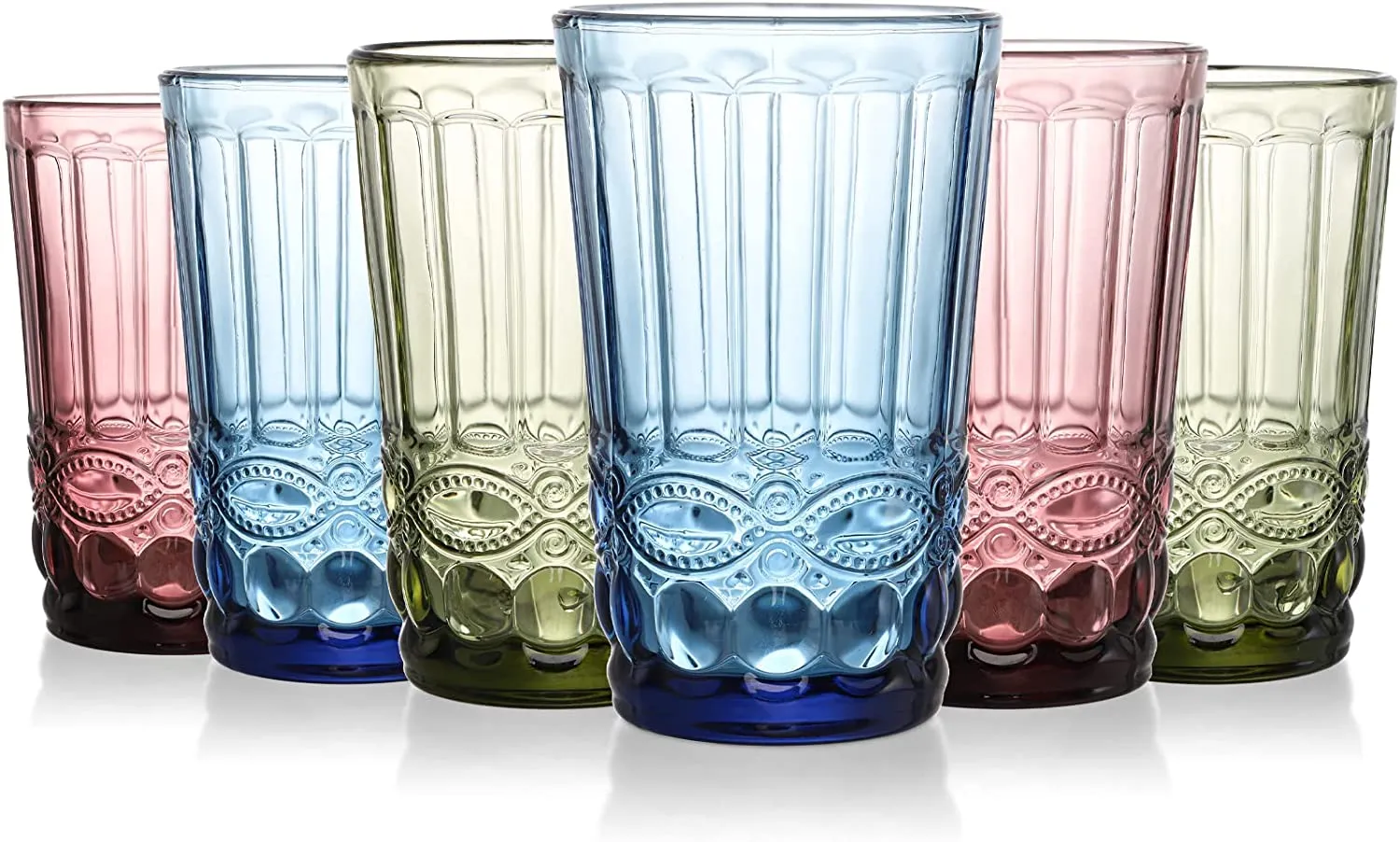 Bicchieri Acqua Colorati Bicchieri Vintage Bicchieri Romantici Goffrati Bicchieri  Colorati Acqua Succhi Bevande Bar Da 2,21 €