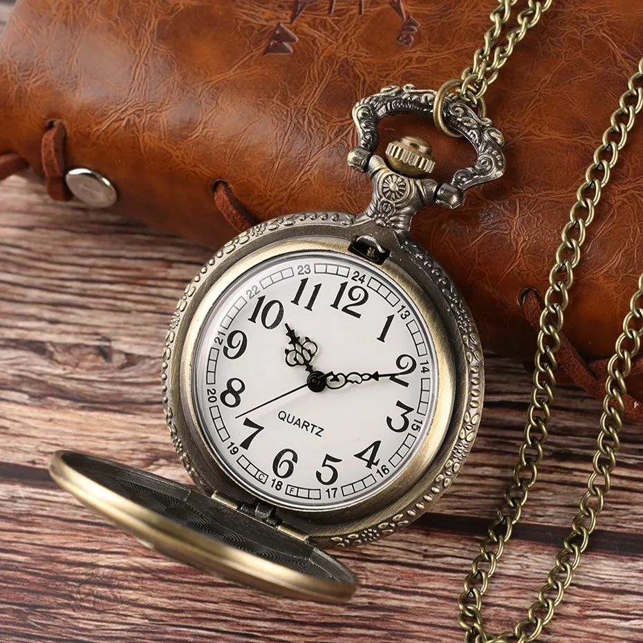 Antique Gifts Vintage Cow Cattle Farmer Pendant Cool Quartz Pocket Watch Men Women Round Necklace Chain Fob Clock Jewelry Watch 2018 (11)