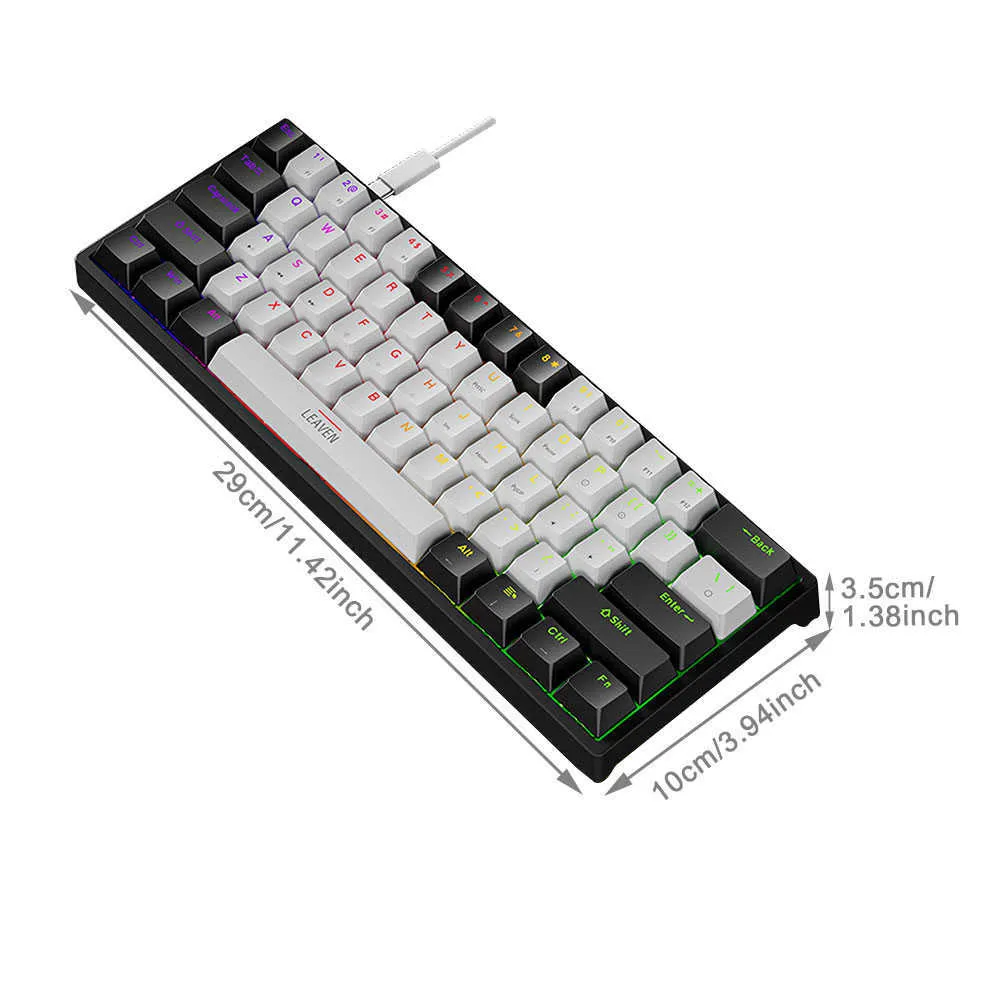 Teclados Para Juegos Teclado Mecánico Con Cable Accesorios Para Juegos K620  Teclado Tipo C RGB Luz Colorida Hotswap Computadora De Oficina En Casa  T230215 De 24,43 € | DHgate