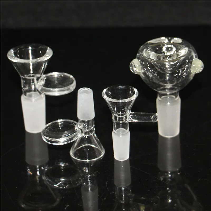 Thick Bowl Piece for Glass Bong Slide Funnel Bowls smoking heady bowl pieces wholesaler oil rigs 10mm 14mm 18mm Bubbler Ash Catcher Bong Bowls