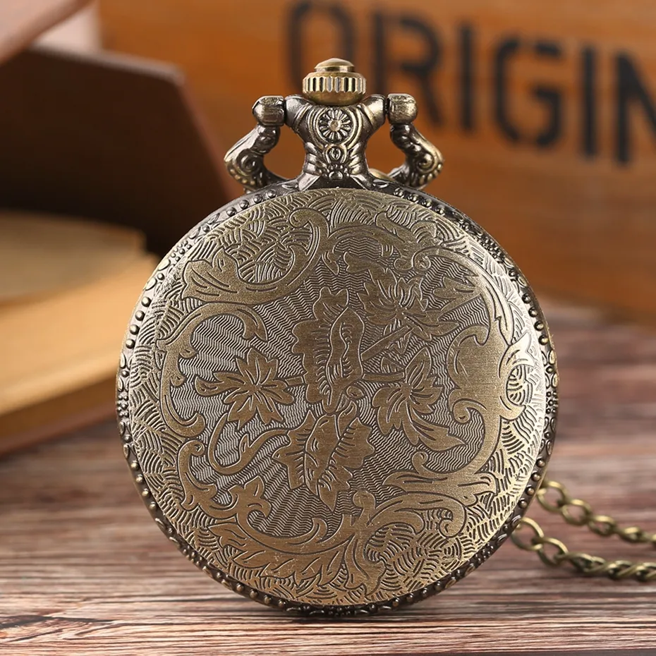 Antique Gifts Vintage Cow Cattle Farmer Pendant Cool Quartz Pocket Watch Men Women Round Necklace Chain Fob Clock Jewelry Watch 2018 (8)