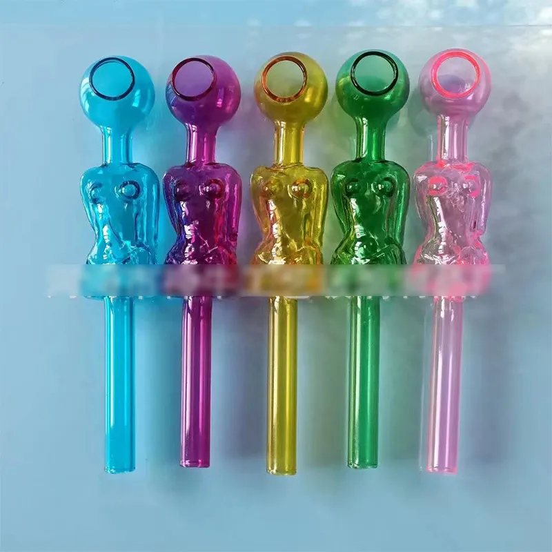 Tuyau de brûleur à mazout style de beauté Pyrex tuyaux de fumée en verre coloré qualité grands tubes de tube conseils d'ongles