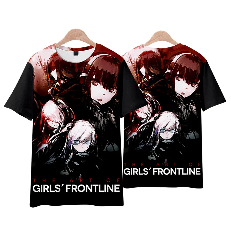 Heren t shirts cosplay 3d print meisjes frontline casual t-shirt tee shirt topsman's