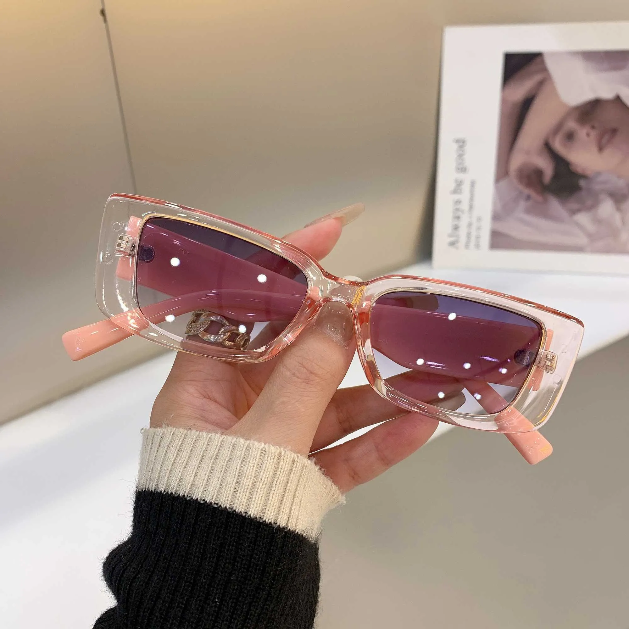 Sonnenbrille Hot Fashion Coole Sonnenbrille mit quadratischem Rahmen Trendy Hip-Hop Bunte Damenbrille Neu Beliebt für Männer Frauen Reisen Shades G230214