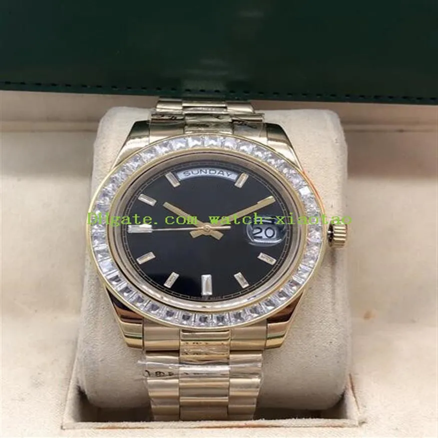 5 Stijl Luxe Horloge 41mm ICE BLUE BAGUETTE PLATINUM DIAL Heren Stalen Armband Horloge 228396 228396 Automatische Mens Fas276D