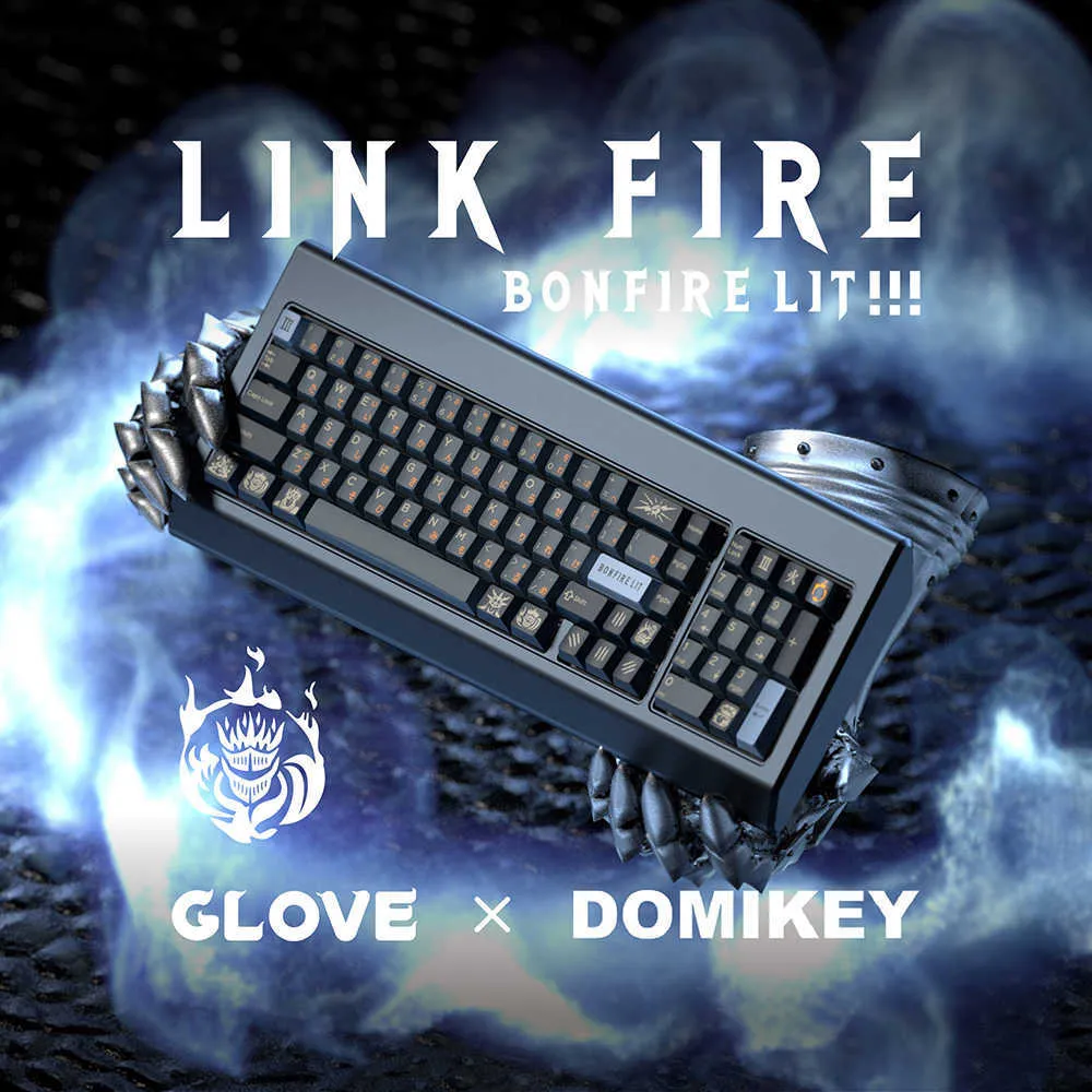 Keyboards Glove X Domikey Cherry Link Fire ABS Doubleshot Keycap