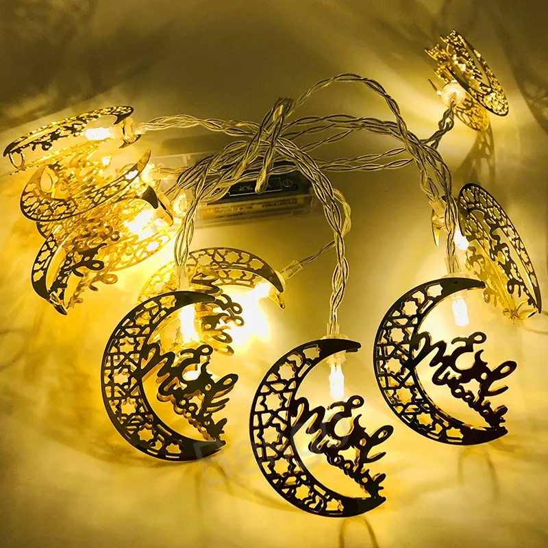 Ramadan Décorations Lune Étoile Led String Lumières Eid Moubarak Décor Pour