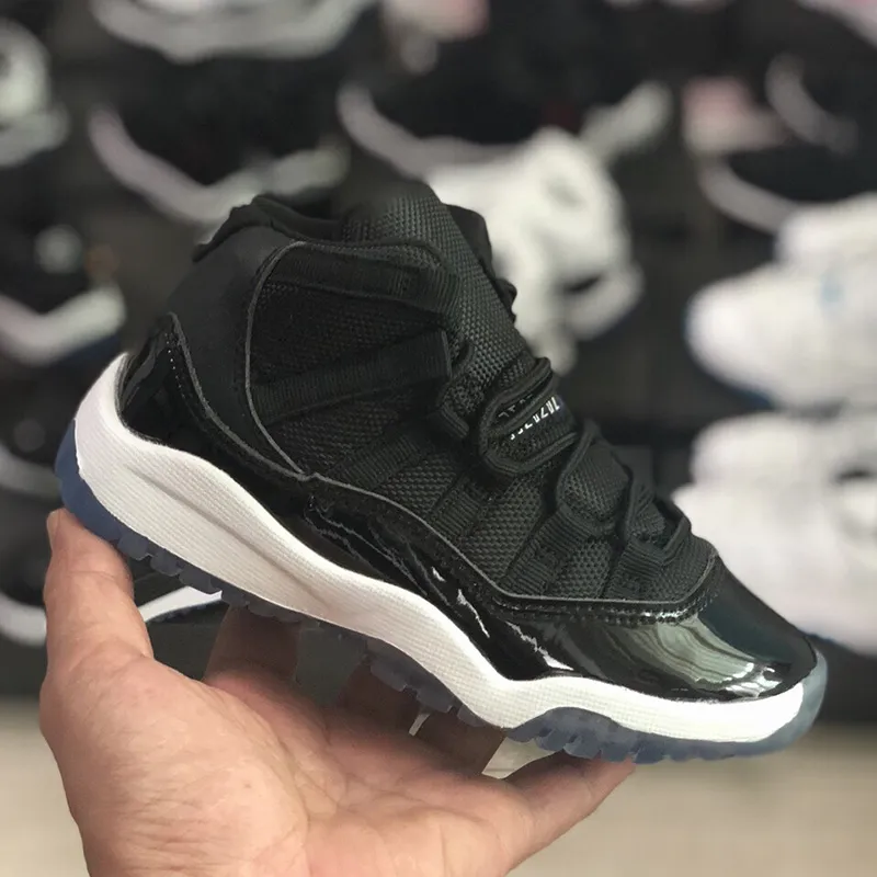 Kids 11S Kid Basketball Shoes Space Cool Grey Jam Bred Concords