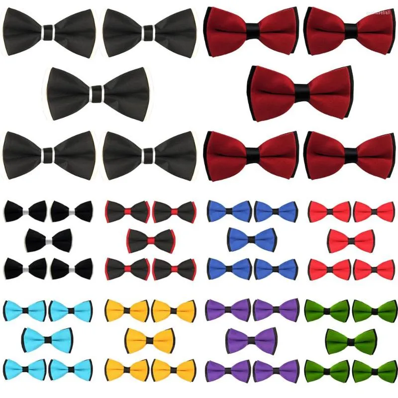 Bow Ties 5 szt. Klasyczny wstępnie związany krawat szkoła ślubna Regulowane Bowties Bwtyy1002