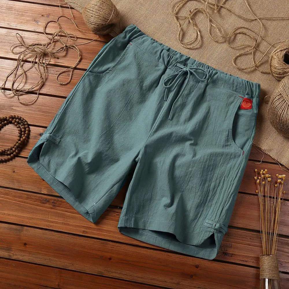 Men's Shorts Summer Loose Shorts Men Hip Hop Casual Mens Shorts Cotton Linen Breathable Short Pant Plus Size Male Shorts 230215