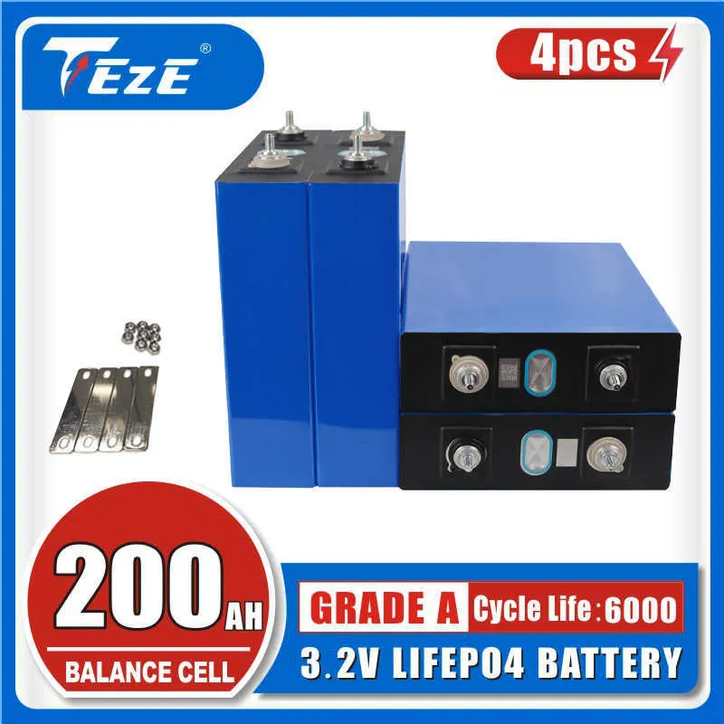 4PCS 200AH 280AH 310AH 3,2 V LifePo4 Klasa Acleal 6000 Bateria DIY 12V 24V 48V dla RV Car Boats UE UE