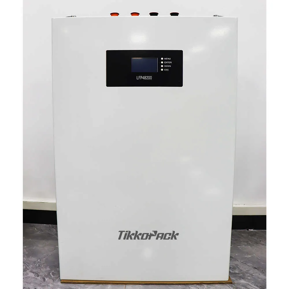 Tikkopack 48V 200AH Powerwall 10KW LifePO4バッテリーパックRS485 RS232ソーラーシステム用リチウム鉄リン酸塩細胞