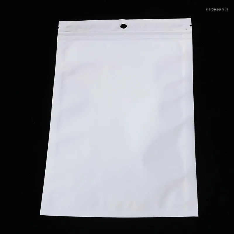 Jewelry Pouches 50-500pcs 14cmX20cm White/Clear Retail Zipper Bag Reusable Plastic Packaging Headset USB Gift Bags