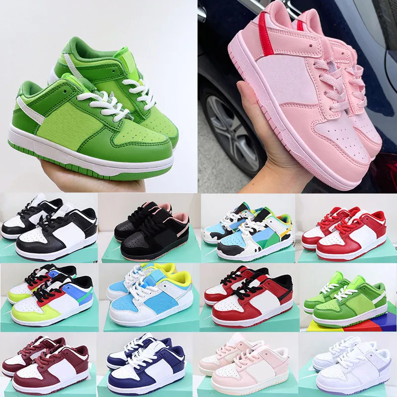 2023 Designer Kids Baby Shoes For Boys Girls Sports Black White Chunky Low Cows Trainers Boy and Girl Athletic Outdoor Sneakers Children Size 22-35