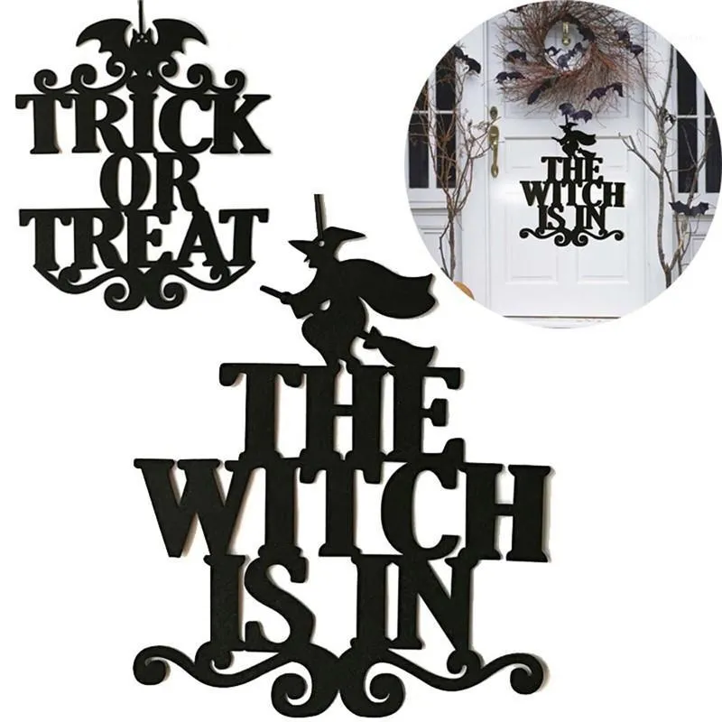 Kerstdecoraties Halloween Party Diy Creative the Witch is in hangend bord deur decoratie ornament Gifts for Party1