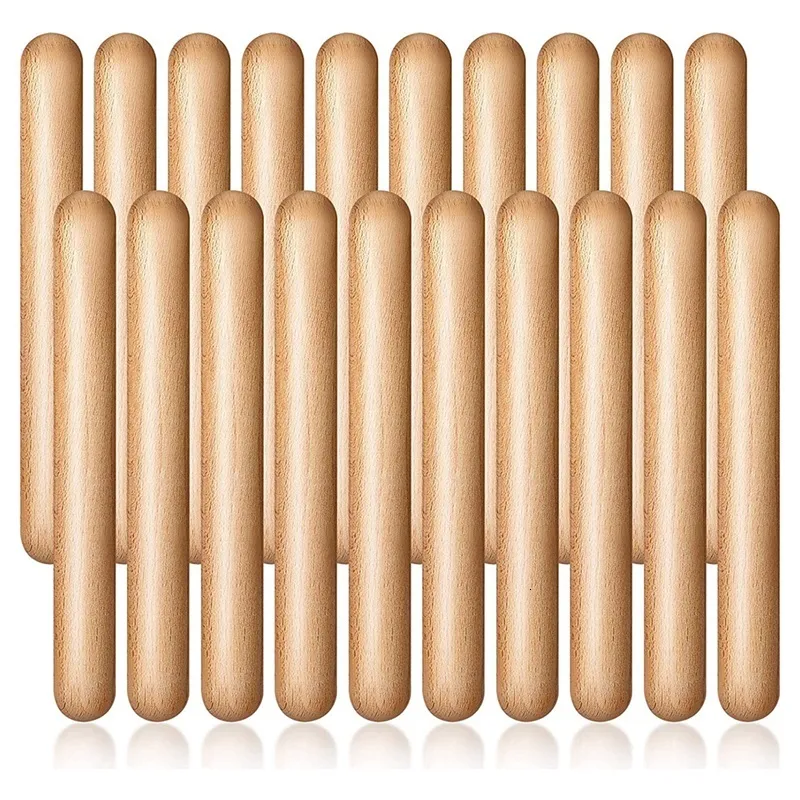 Batteries Percussion 20 pièces 8 pouces enfants rythme bâtons musique Lummi bâtons classique bois Claves instrument de percussion musicale bâtons de musique 230216