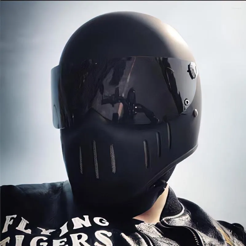 Hełm motocyklowy anime rycerz diabeł punkowy hełm hatet motobiker czarny wyścig ochronny poza drogą Downhill Mountain dla mężczyzn kobiety