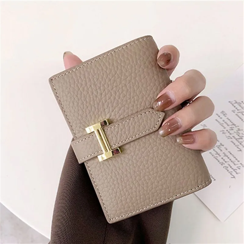 Women Short Wallet Small Fashion Brand Design Leather Purse Ladies Card Bag  for Women Clutch Female Fold Purse Money Clip Wallet - AliExpress