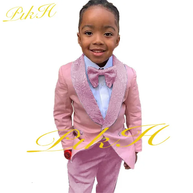 Suits Boys Suit Wedding Tuxedo Pink Jacket Pants Fashion Handsome Kids  Blazer Set Custom Clothes 3 16 Years Old 230216 From 56,67 €