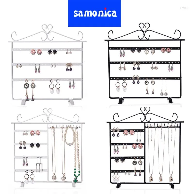 Sacchetti per gioielli Orecchini Orecchini a bottone Espositore per collana Scaffale in metallo Cornice portaoggetti Organizzatore Porta esposizione Oorbellen Houder