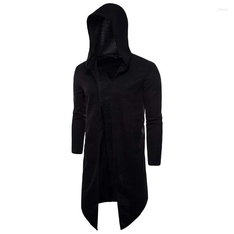 Heren Hoodies Balaclava Men Casual gebreide zwarte sweatshirts lente herfst hiphop trench jas kuip Cardigans mannelijk oversized outsized outsedy