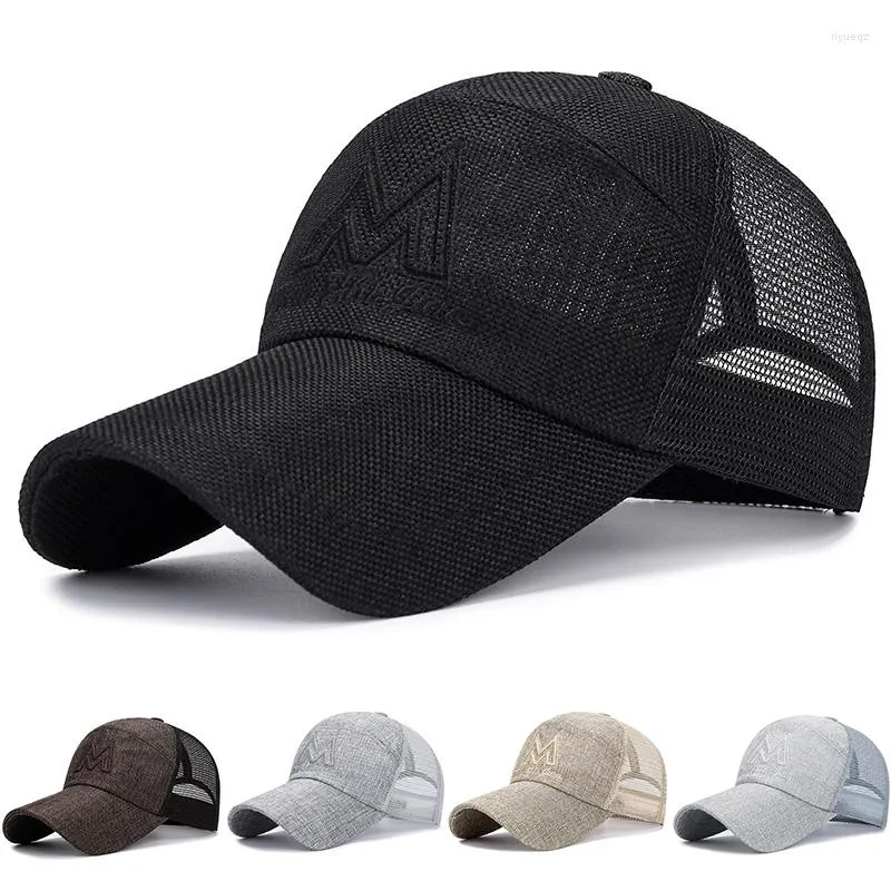 베레트 캐주얼 단순성 남자를위한 야외 스포츠 모자 gorras 통기성 메쉬 모자 햇볕 모자 바이저 그물 야구 여름 트럭 운전사