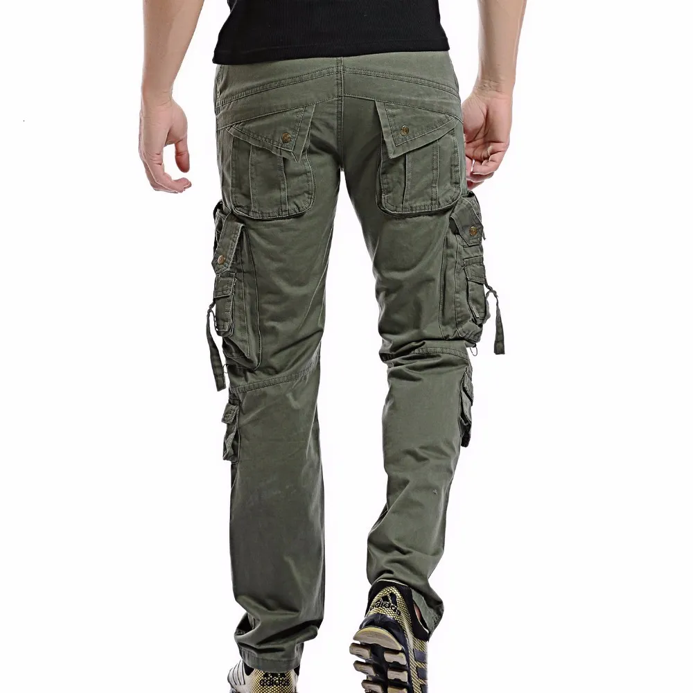 Herenbroeken Mode Militaire Cargobroeken Herenbroeken Overalls Casual Baggy Army Cargobroeken Heren Grote maten Multi-pocket Tactische broeken 230215