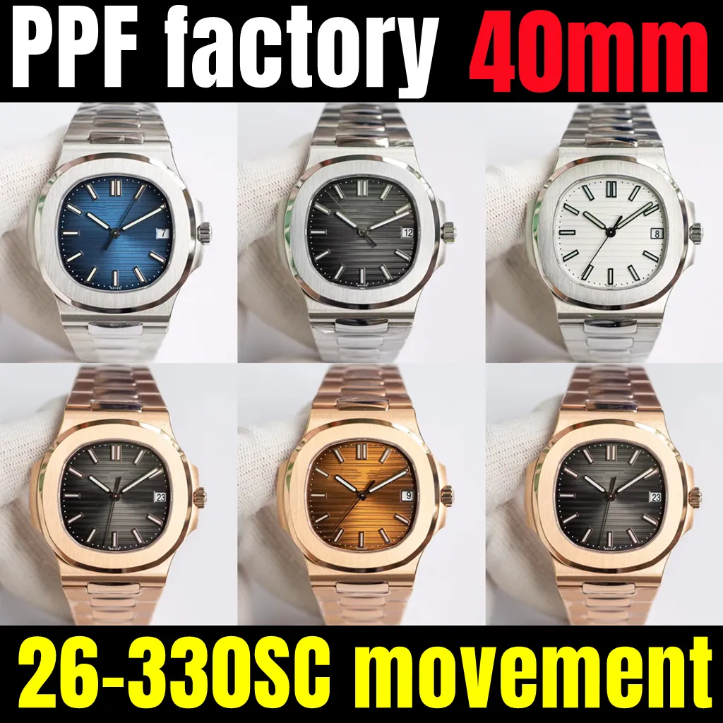 Orologio da uomo PPF V5 40MM 26-330SC Orologi con movimento meccanico completamente automatico Specchio zaffiro