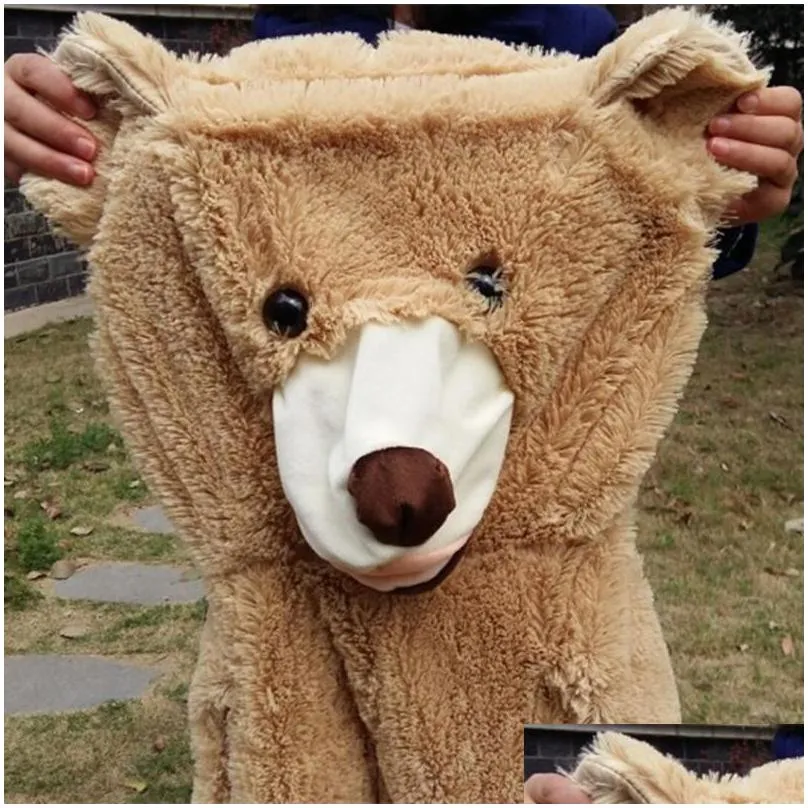 130cm soft american  bear skin toy big animals bears coat for girlfriend valentines day gift animal teddy coats