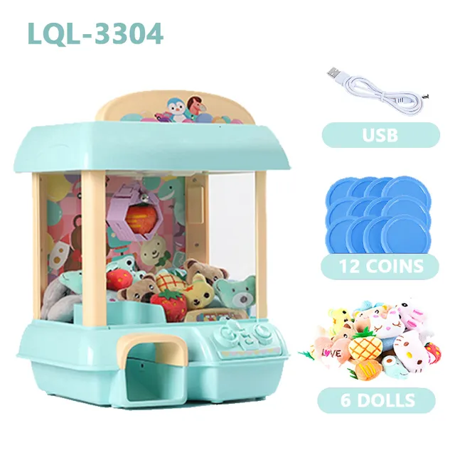 Automatic Doll Machine Toy for Kids Mini Cartoon Coin Operated