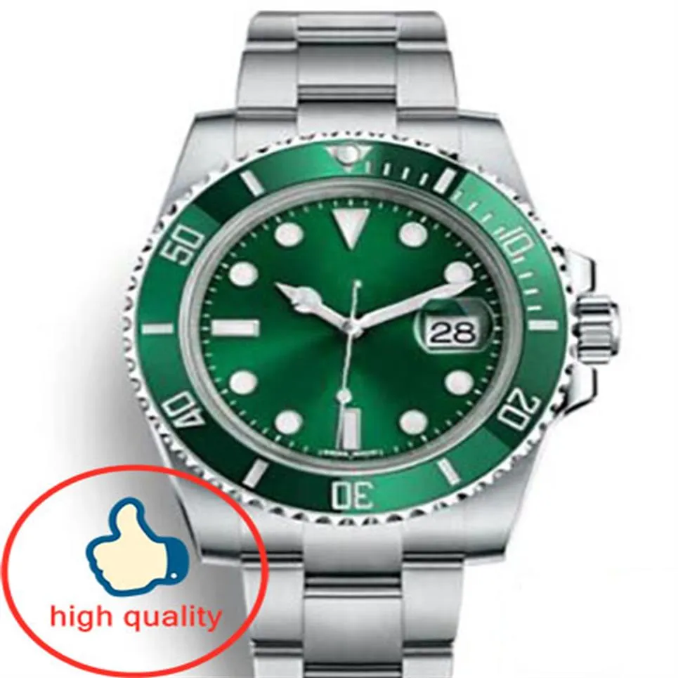 Green Color Designer Watch Luksusowy zamiatanie ręki igły Automatyczny ruch mechaniczny Top Ceramic Bezel Men Watch289U