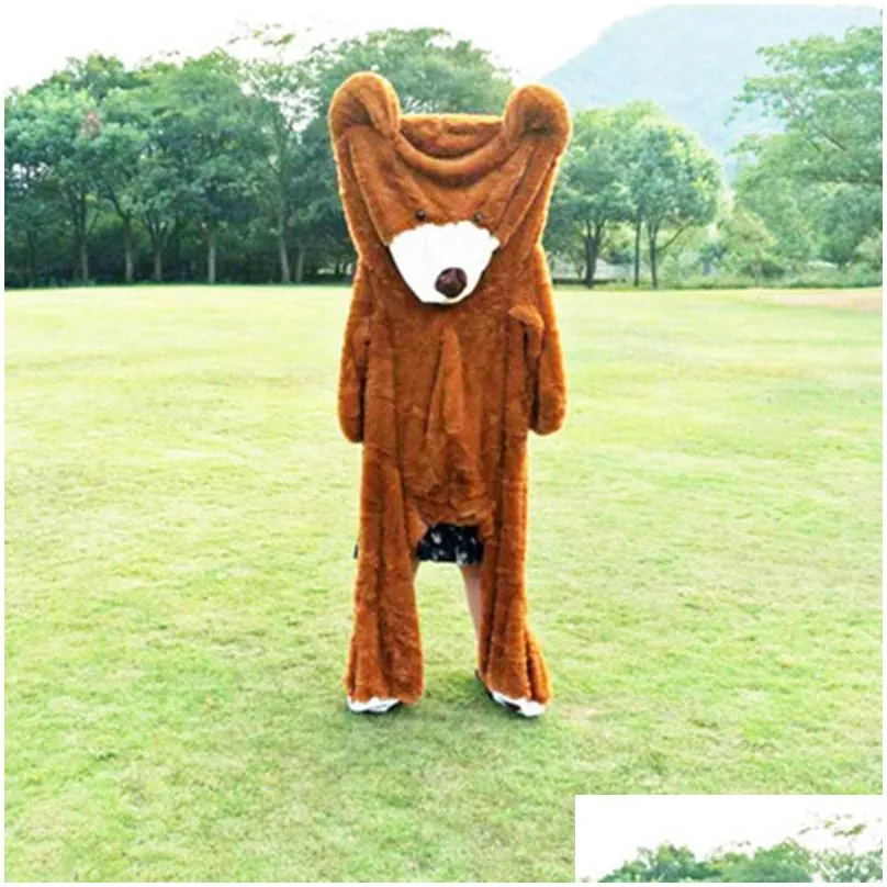 130cm soft american  bear skin toy big animals bears coat for girlfriend valentines day gift animal teddy coats