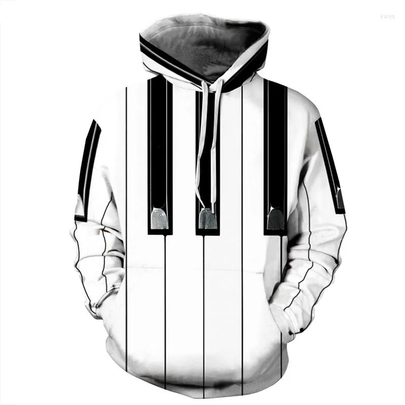 Heren Hoodies 2023 Men/vrouwen Creatieve 3D Piano Gedrukte mode Sweatshirts Pullovers Winter Herfst tracksuits Jacket