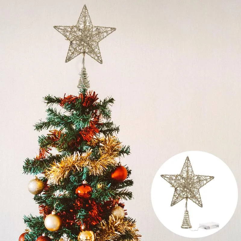 Decorazioni natalizie 1 Pc Treetop String Light Tree Star Topper illuminato