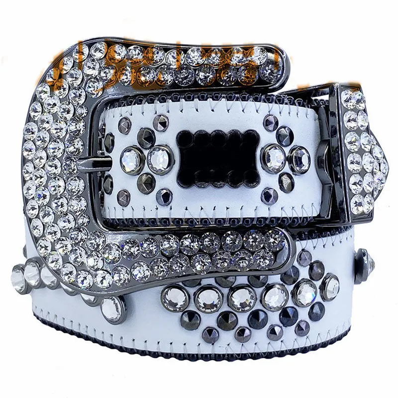 Tasarımcı Kemeri Kadınlar Rhinestone Ceinture Homme Lüks Kot Aksesuarlar Metal Toka Uzun Ayarlanabilir Moda Kotları Vintage Classic Bling BB Deri Kemerler Erkekler İçin