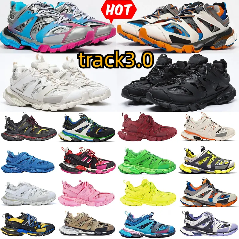 Track 3 3.0 Designer Running Chaussures Hommes Femmes track2 Triple Blanc Noir balenciagas balencaiga Baskets Tess.s. Gomma Leather Trainer Baskets à plateforme imprimées en nylon