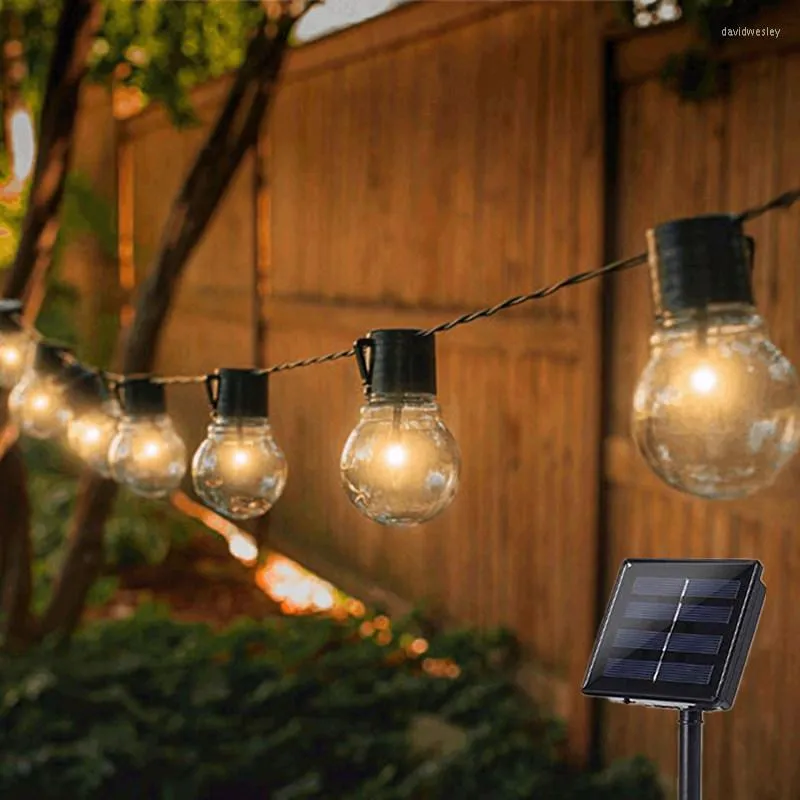Strings Outdoor Solar Bulbs Fairy String Lights Christmas G50 Waterproof Light Garland Patio Street