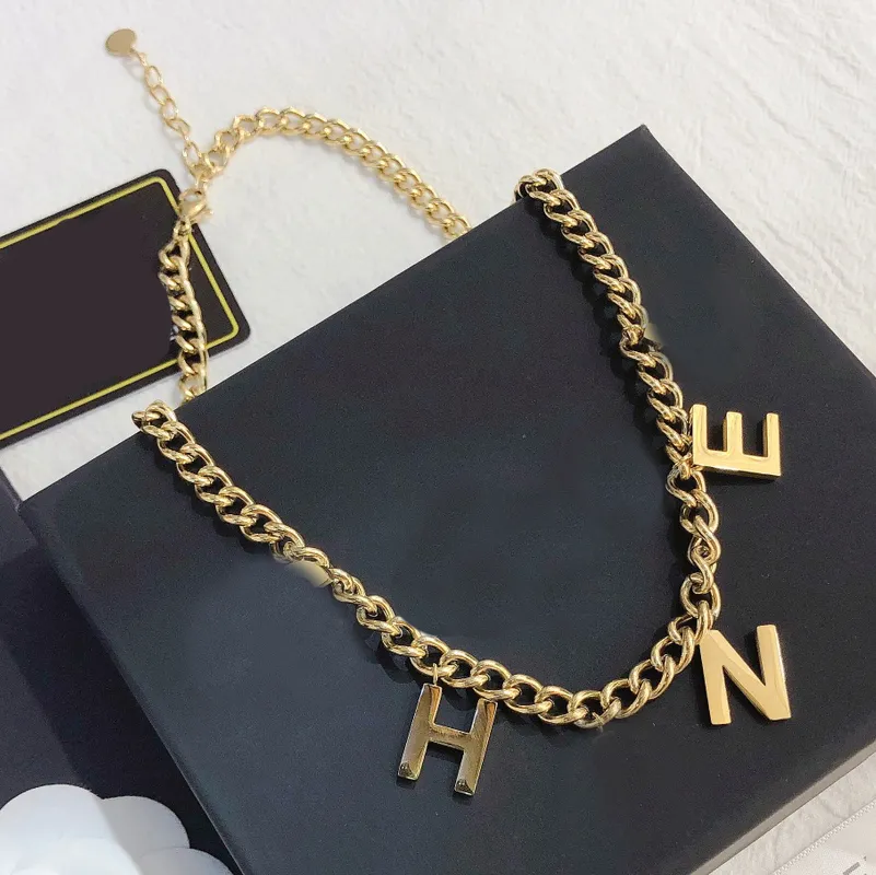 Pendant Necklaces Necklaces Designer Gold Plated Stainless Steel Choker Letter Pendant Statement Fashion Womens Necklace Wedding Jewelry Accessories Never Fade