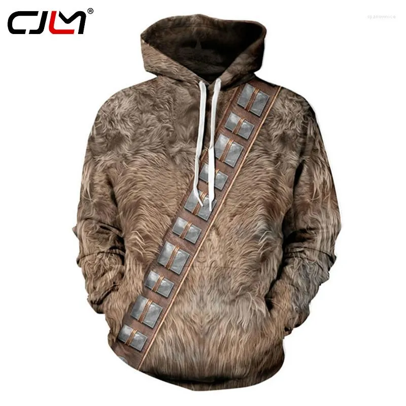 Heren Hoodies CJLM Drop Men 3D Print Lion Hair Sweatshirt Casual Animal Pocket Pullovers Grahpic Sweats Unisex Tops