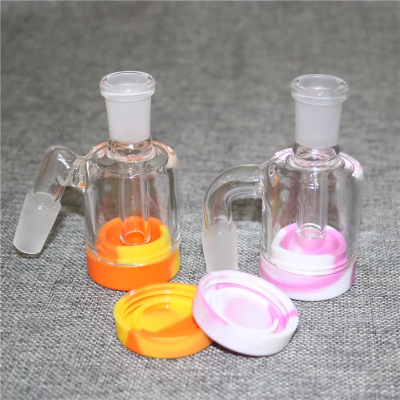 14mm 18mm weiblich männlich Shisha Wasserpfeifen Aschefänger 7ML Silikonbehälter Reclaimer Dicker Aschefänger für Glasbongs
