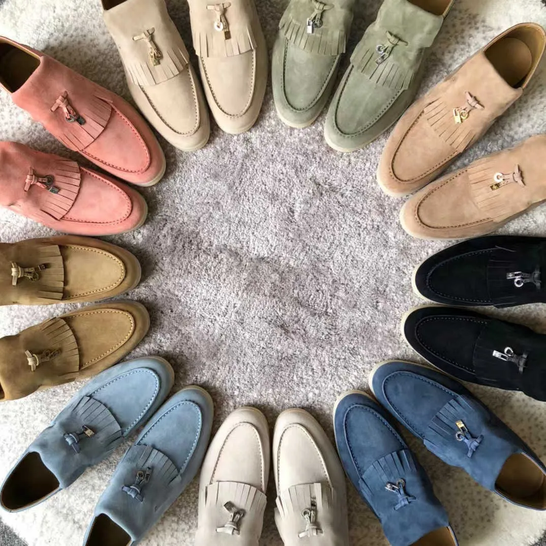 Zapatos De Dise ador Loropiana Charms Zapatos Cl sicos De Ante De