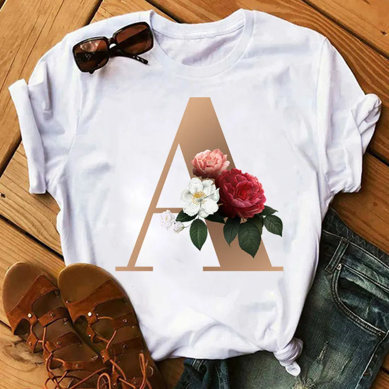 레터 티셔츠 여름 남녀 A-Z 인쇄물 맨 위 흑백 색상 티셔츠 티 디자이너 패션 레저 거리 짧은 슬리브 티 티셔츠