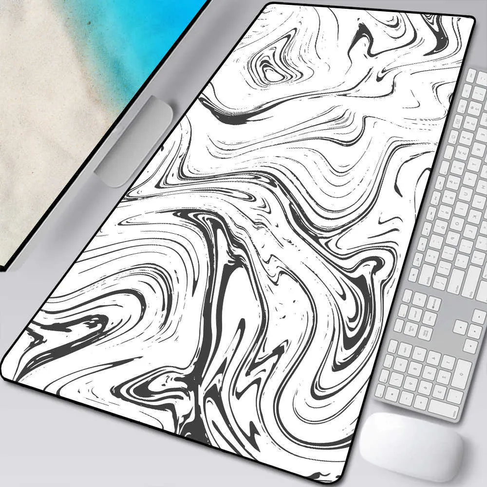 マウスパッドリストレストビッグアートマウスパッドホワイトブラックデスクプロテクターパッドテーブルパッド上のコンピューターマットXXLマウスパッド拡張パッドデスクオフィスカーペットT230215