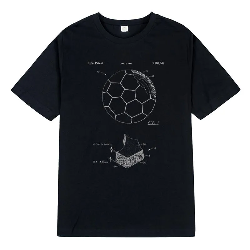 Męskie koszule piłka nożna Patrzowa Patent Patent T-shirt Blueprint Art Clothing koszula unisex miękka bawełna