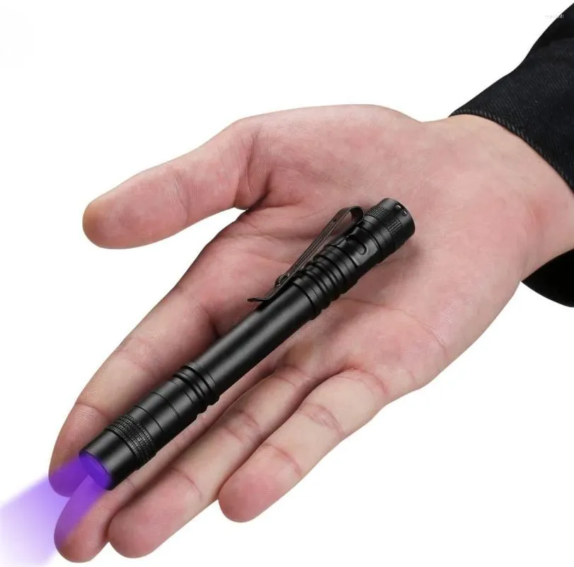 Taschenlampen Taschenlampen Tragbare 3W 365nm LED UV Pocket Mini 395nm Licht Geld Detektor Stift Taschenlampe