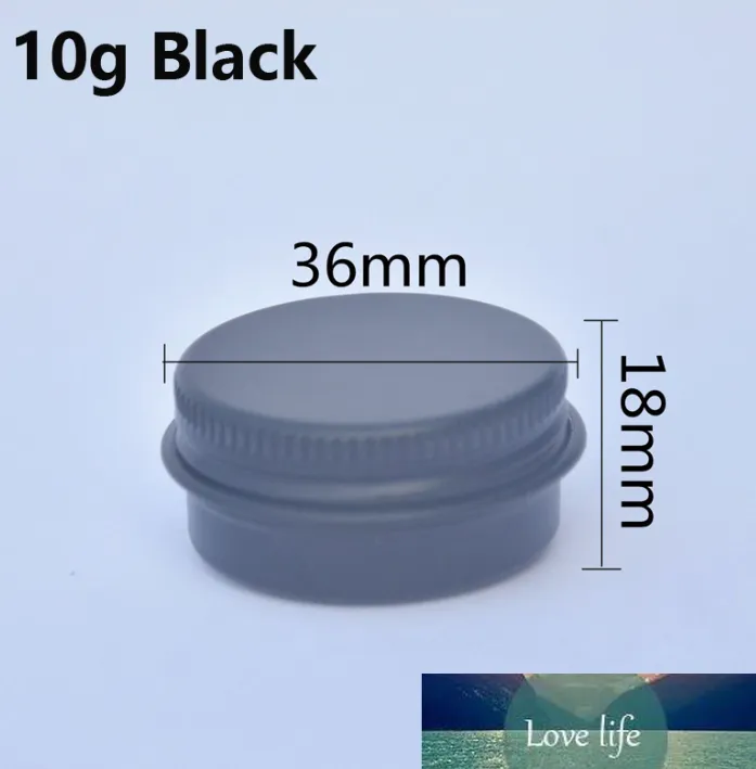 50Pcs Empty Black Aluminum Tins Cans Screw Top Round Candle Spice Tins Cans with Screw Lid Containers 5g 10g 15g 20g 30g 50g