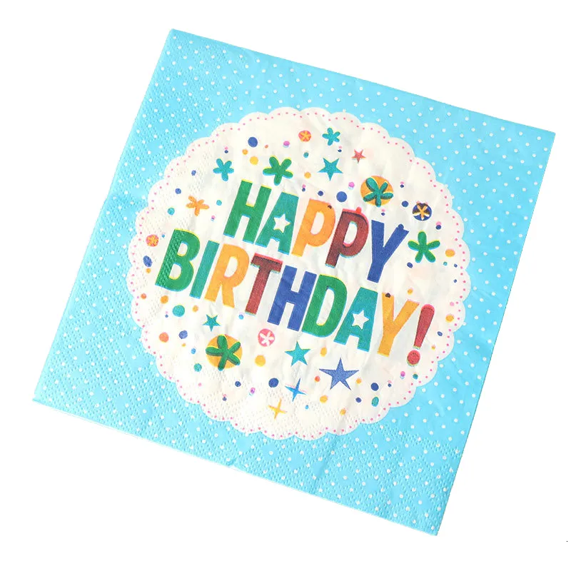 Happy Birthday Party-Set - 100 Stück (50 Teller + 50 Servietten), 22,9 Cm, Buntes Design Für Kindergeburtstag