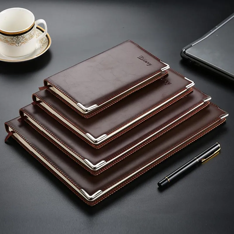 Notepads Exquisite Diary Notebook Classical Stationery A5 Notepad B5 Thickening Vintage Memo Agenda Metal Corner Joural Book